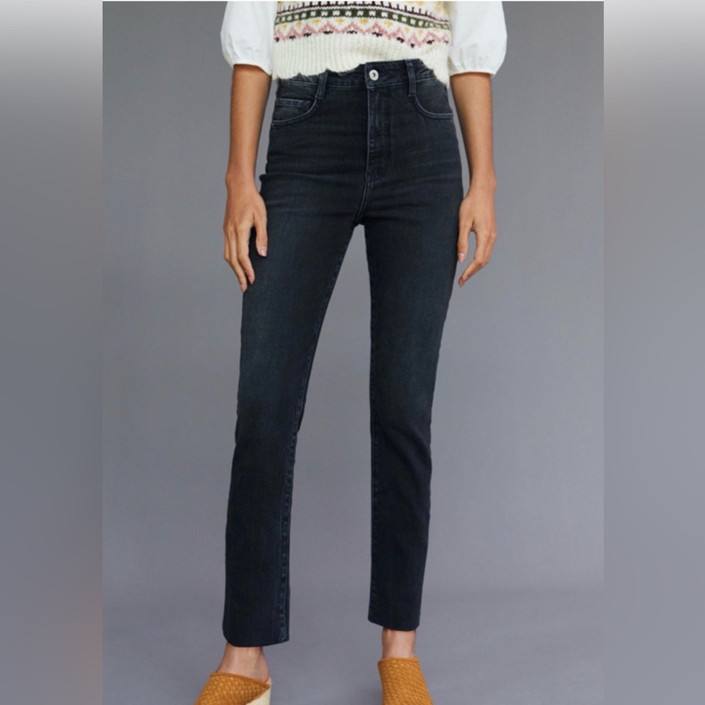 Anthropologie Pilcro The Cigarette Black Jeans Size 25